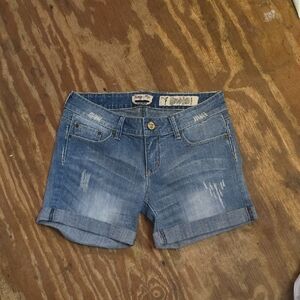 Wrangler Light Blue Jean Shorts for Women